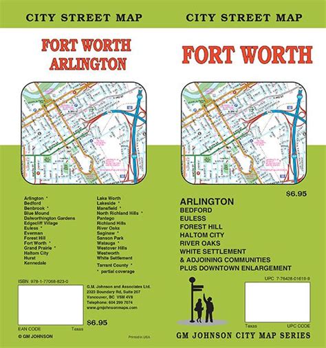 Fort Worth / Arlington, Texas Street Map - GM Johnson Maps