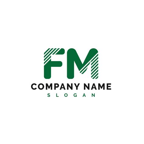 diseño del logotipo de la letra fm. Ilustración de vector de logotipo ...