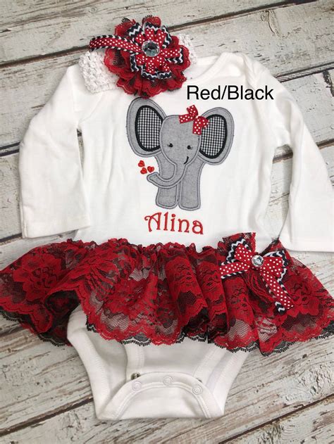 Baby Girl Clothes Elephant Monogrammed Bodysuit Appliqued | Etsy