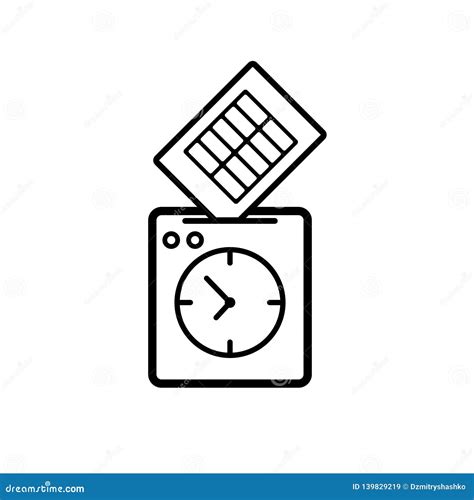 Punch clock icon stock vector. Illustration of hold - 139829219