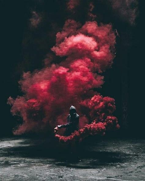 night ~ boy ~ smoke ~ red ~ dark Smoke Bomb Photography, Dark ...