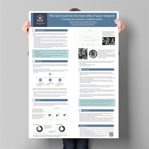 Scientific Poster Template Powerpoint Layout for Research Conference A0 ...