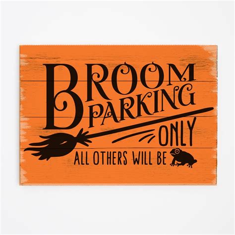 Broom parking only for funny Halloween sign SVG dxf File for | Etsy