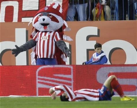 Atletico Madrid's mascot is shocked. I think