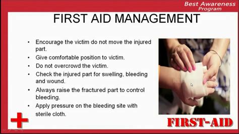 First Aid care in fracture, management of fracture - YouTube