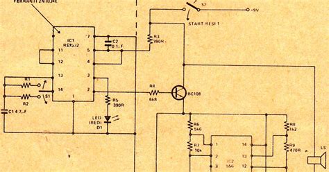 Simple 1 Hour Timer Circuit with Buzzer - Switched wiring Circuit