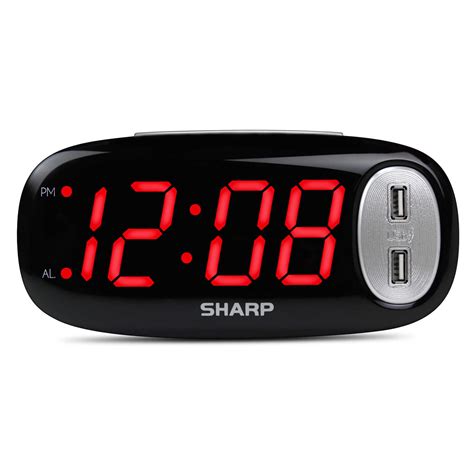 Digital Alarm Clock with 2 USB Ports | Bed Bath & Beyond | Digital ...