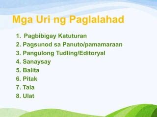 Iba t ibang uri ng pagpapahayag(no effects) | PPT