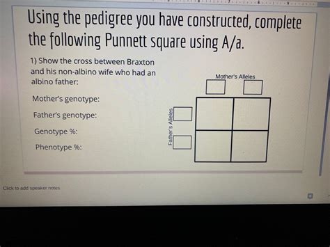 Albinism Punnett Square