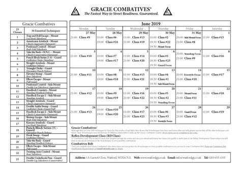 Combatives Schedule - Watford Gracie Jiu-Jitsu