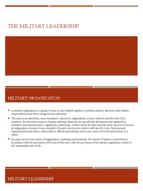 The Military Leadership | PDF | Leadership | Motivational