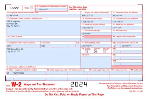 W2 2024 Form Printable - Etta Olivia