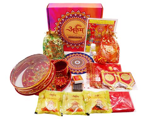 Buy Karva chauth special pooja kit women bridal hindu pooja kit| Karwa Chauth Puja Samagri Kit ...