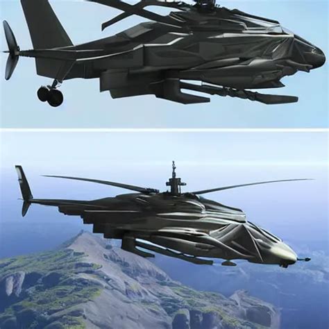 futuristic military helicopter concept art | Stable Diffusion