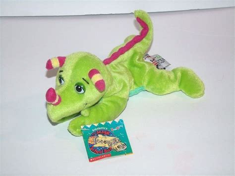 The Magic School Bus Liz Lizard Plush 9" 1997 Scholastic Side Kick Bean ...