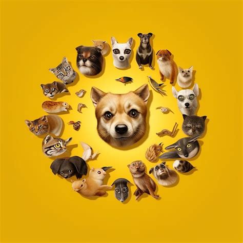 Premium AI Image | a dog with a lot of cats on it