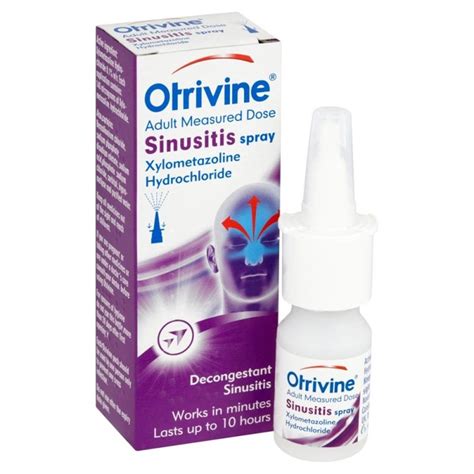 OTRIVINE ADULT MEASURED DOSE SINUSITIS NASAL SPRAY 10ML | Cunninghams Pharmacy | Ireland