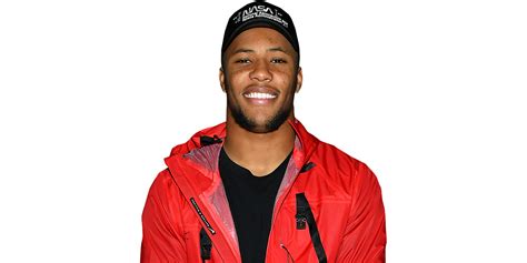 Saquon Barkley (Red Jacket) Half Body Buddy Cutout - Celebrity Cutouts