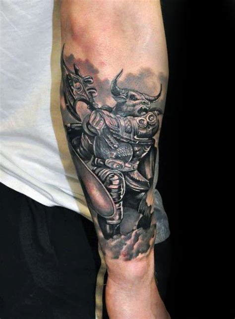 40 Minotaur Tattoo Designs For Men - Greek Mythology Ideas