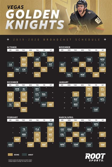 Vegas Golden Knights Printable Schedule 2021 - Printable Schedule