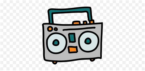 Boombox Icon - Free Download Png And Vector Cartoon Boombox Emoji ...