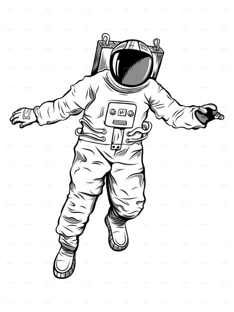 Floating Astronaut Illustration | Astronaut illustration, Space drawings, Astronaut drawing