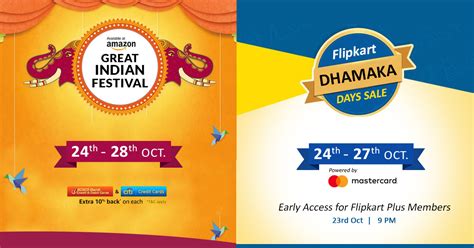 Amazon Great Indian Festival Sale and Flipkart Festive Dhamaka Sale ...