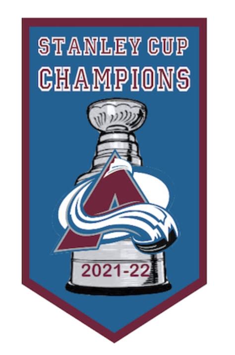 Colorado Avalanche Stanley Cup 2022 Champions Banner Style - Etsy Canada