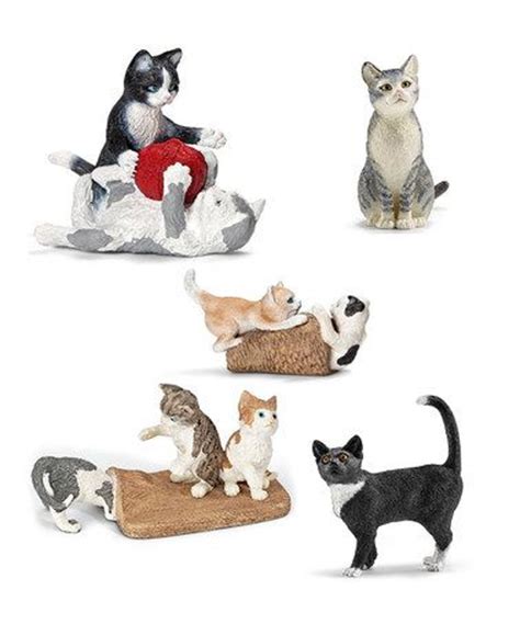 Schleich Cat & Kitten Family Figurine Set | Cats and kittens, Family ...