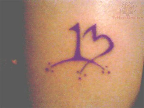 Number 13 Tattoos on Pinterest | Number Tattoos, Four Leaf Tattoos ... | 13 tattoo meaning, 13 ...