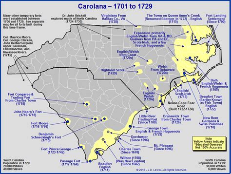 Carolina - 1701 to 1729