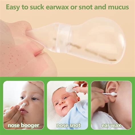 Haakaa Silicone Baby Nasal Aspirator - Safe & Easy Nose Cleaner for Newborns & Toddlers