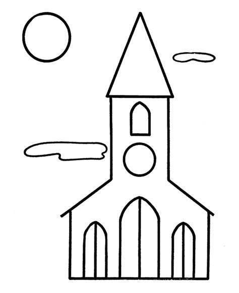 Coloring Pages Of A Church - Coloring Home