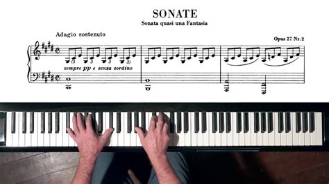 TUTORIAL - Beethoven “Moonlight Sonata” 1st mov. P. Barton FEURICH piano - YouTube