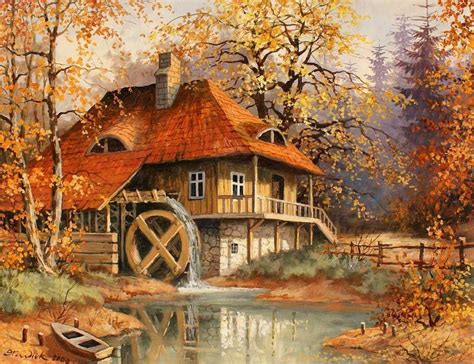 Autumn Cottage Wallpapers - Top Free Autumn Cottage Backgrounds - WallpaperAccess