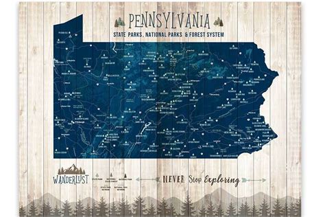 Pennsylvania State Park Map, Personalized - World Vibe Studio