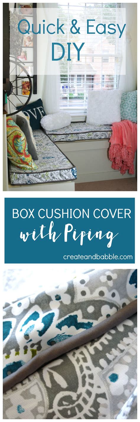 Tips for Making a Box Cushion Cover with Piping - Create and Babble