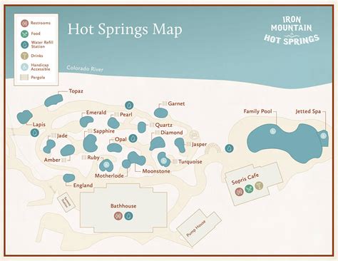 Map of Geothermal Pools at Iron Mountain Hot Springs