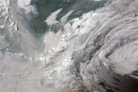 Satellite image of smoke from wildfires burning in Quebec | | wdrb.com