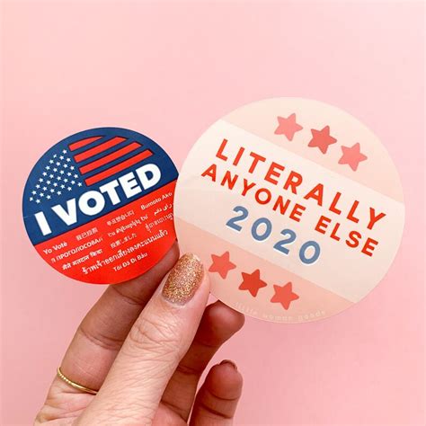 2020 Political Sticker Literally Anyone Else 2020 Waterproof | Etsy