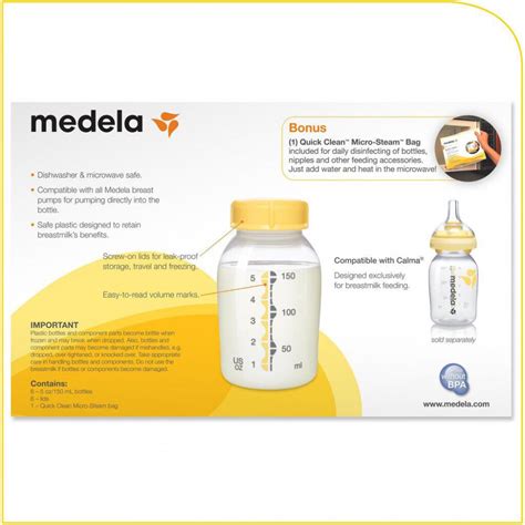 Medela Storage Bottles Breastmilk 150ml, 5 Oz