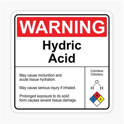 "Hydric Acid" Sticker for Sale by sushishoes333 | Redbubble