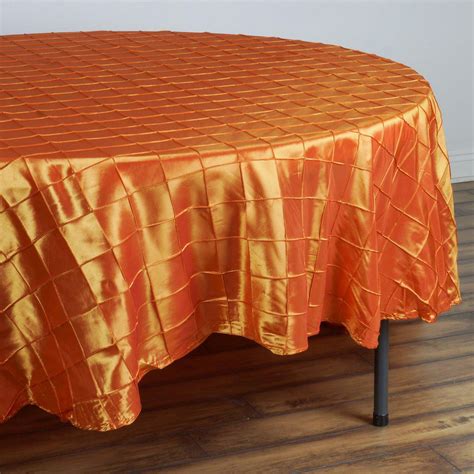 90" Round Tablecloth Pintuck - Orange | Tablecloths Factory ...