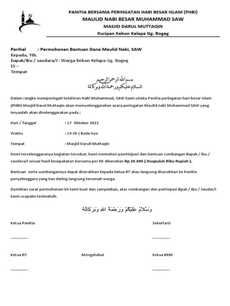 Undangan Maulid | PDF