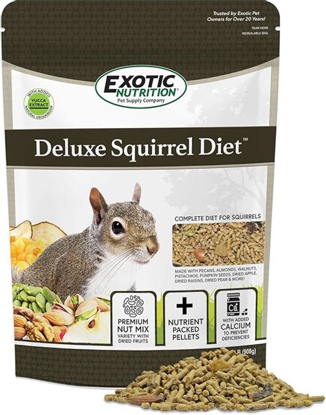 Deluxe Squirrel Diet (2 lb.) - Nutritionally Complete Staple Diet with ...