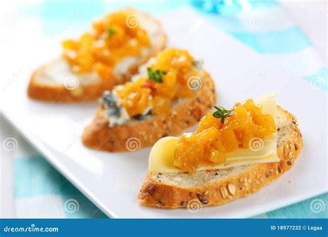 Sandwich with Blue Cheese and Mango Chutney Stock Photo - Image of ...