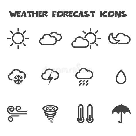 Weather Forecast Icons Stock Vector - Image: 41399910