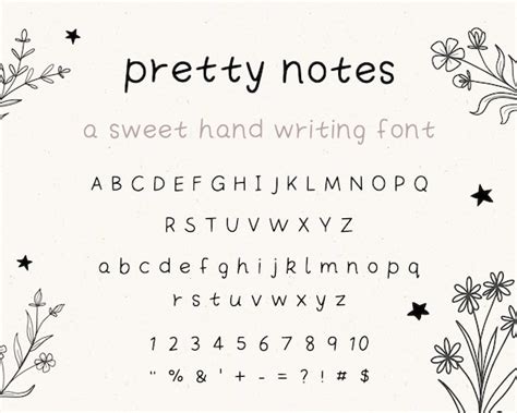 Handwriting Font Cute Font Note Taking Font Goodnotes - Etsy Canada