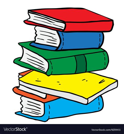 Pile of books Royalty Free Vector Image - VectorStock