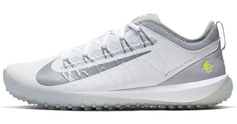 Nike Rubber Alpha Huarache 7 Pro Tf Turf Lacrosse Cleat in White for Men - Lyst